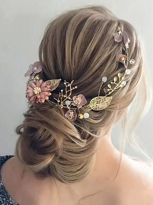 Boho Woodland Wedding Gold Hair Vine