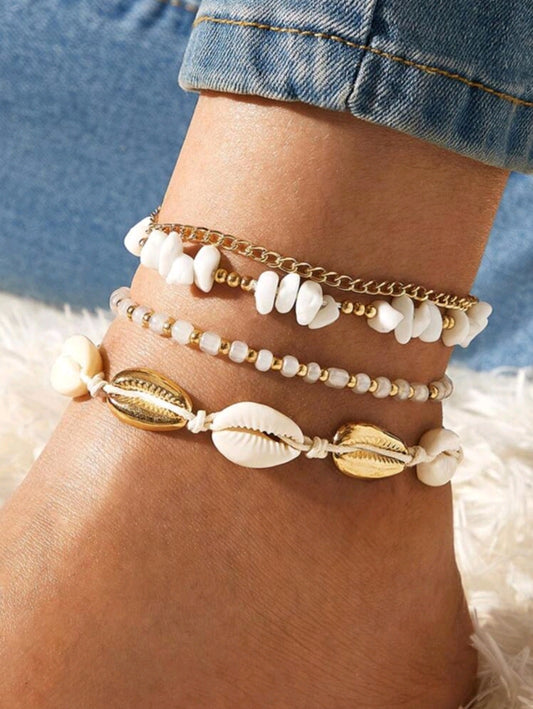 4pc Shell Bracelet Set