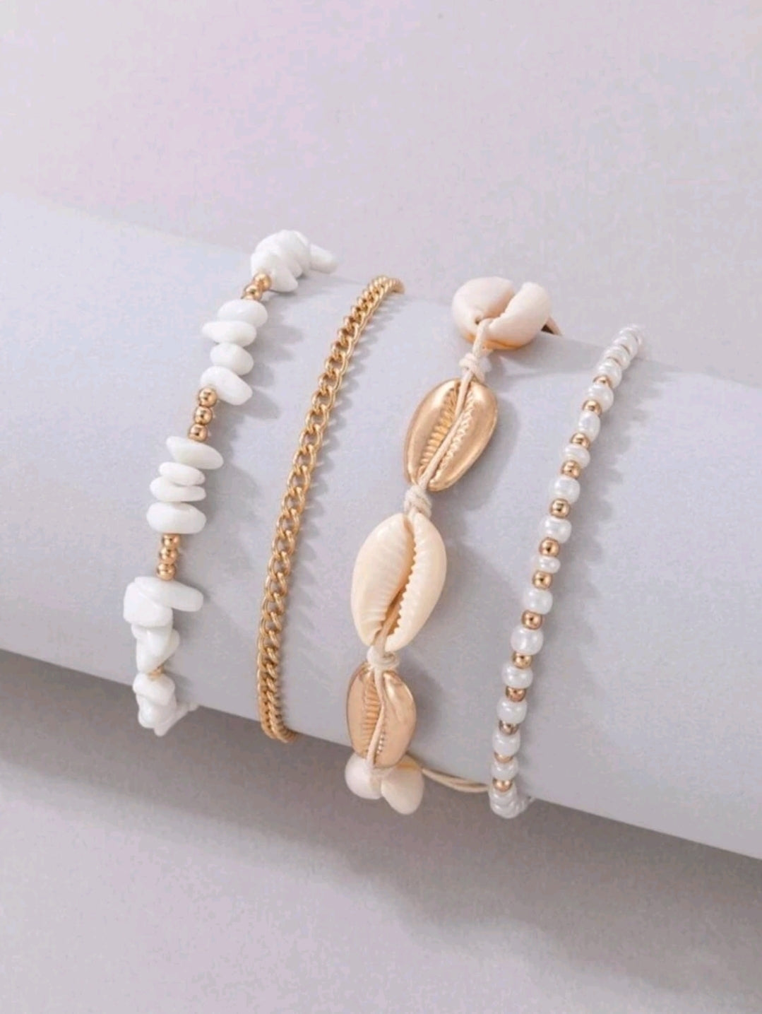 4pc Shell Bracelet Set