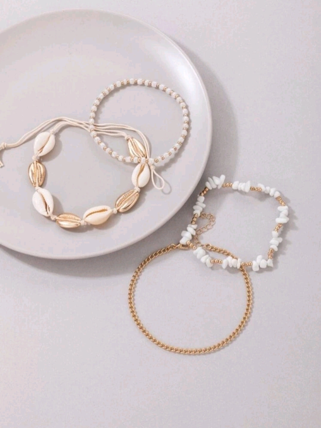 4pc Shell Bracelet Set