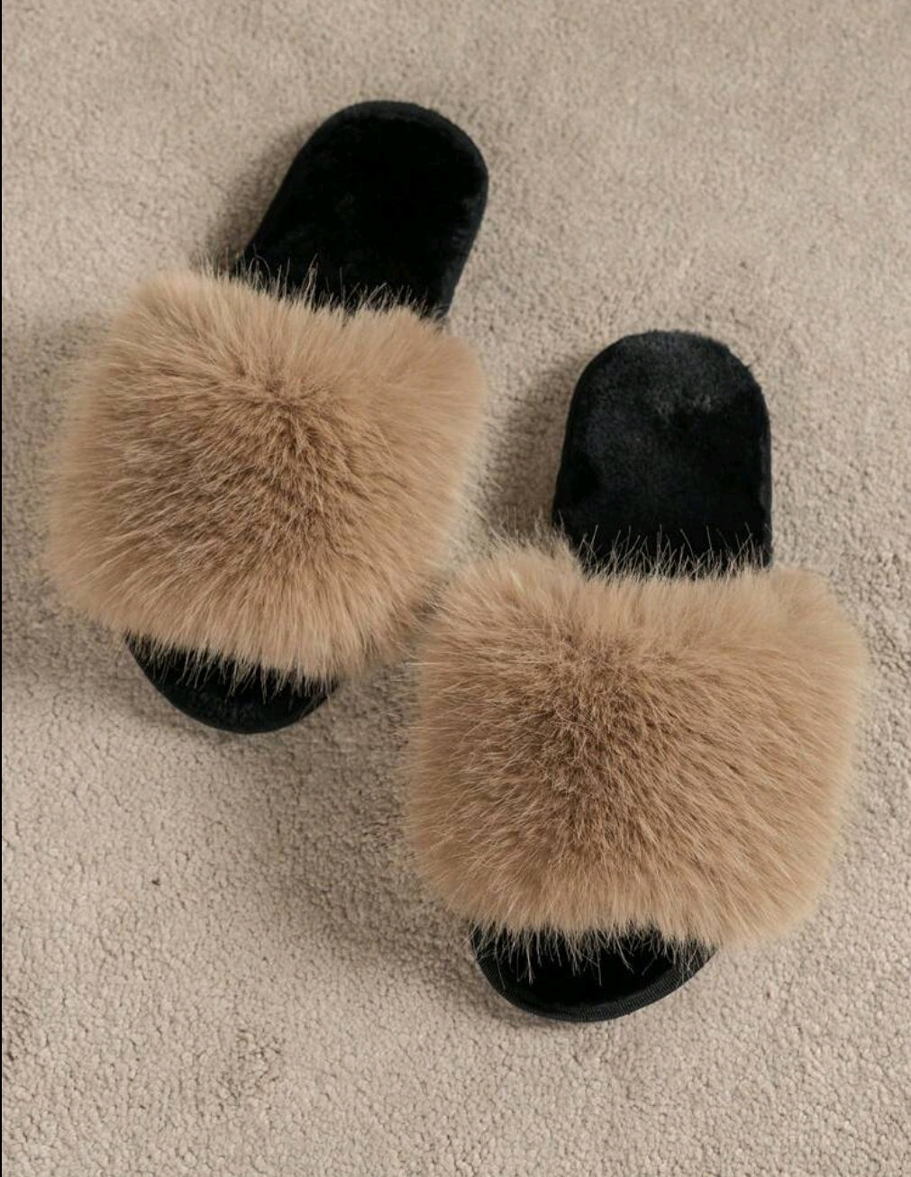 Mocha Fluffy Slippers