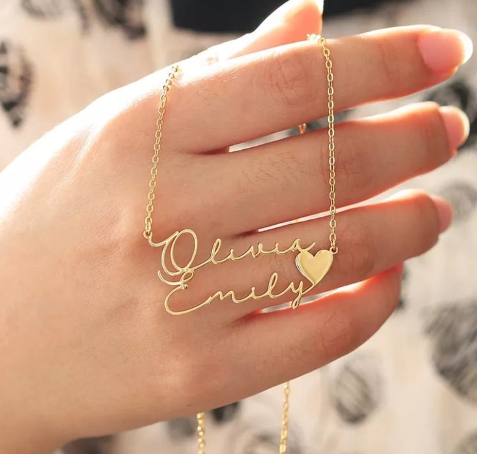 Personalised Double Name Necklace