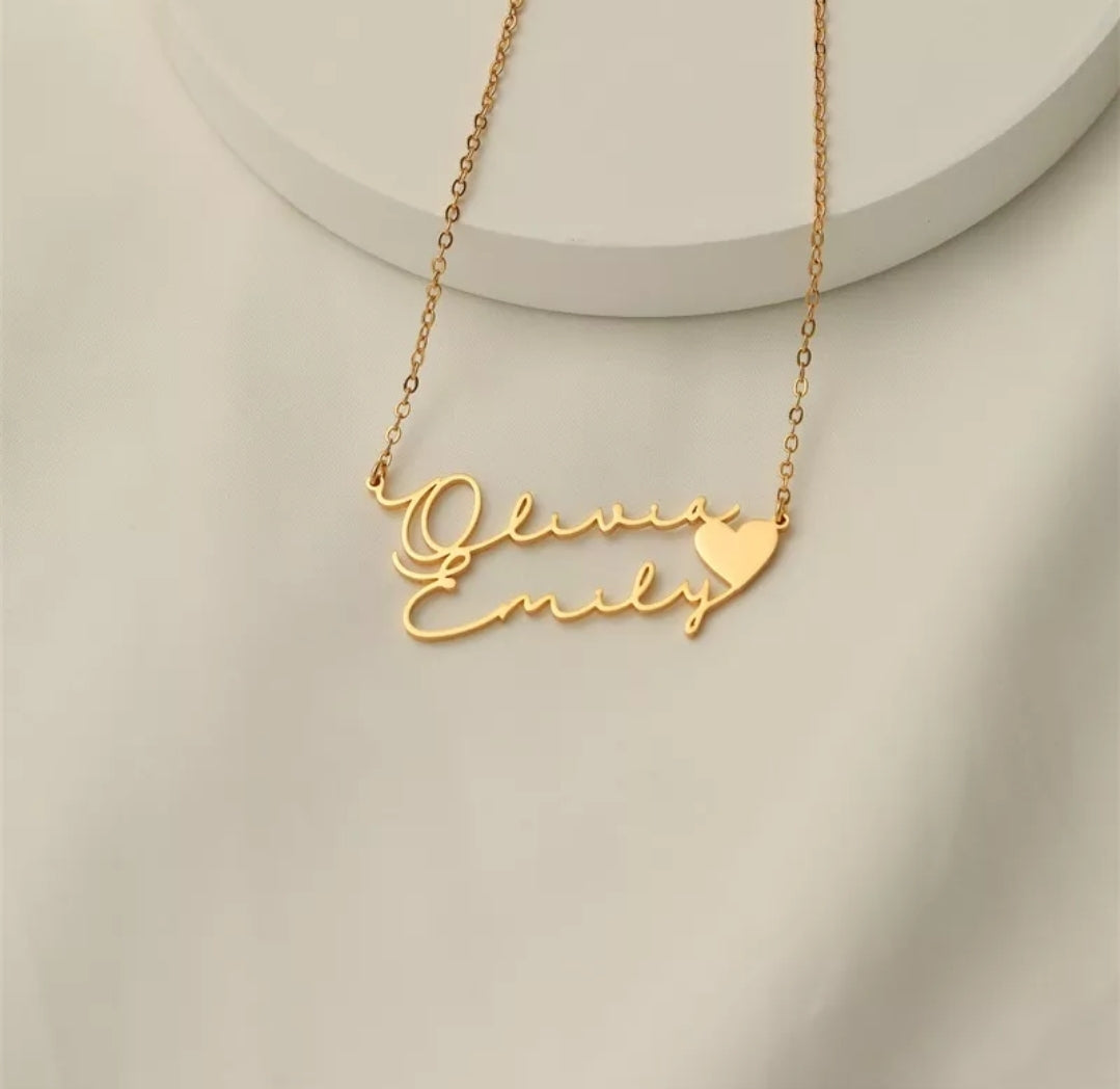 Personalised Double Name Necklace