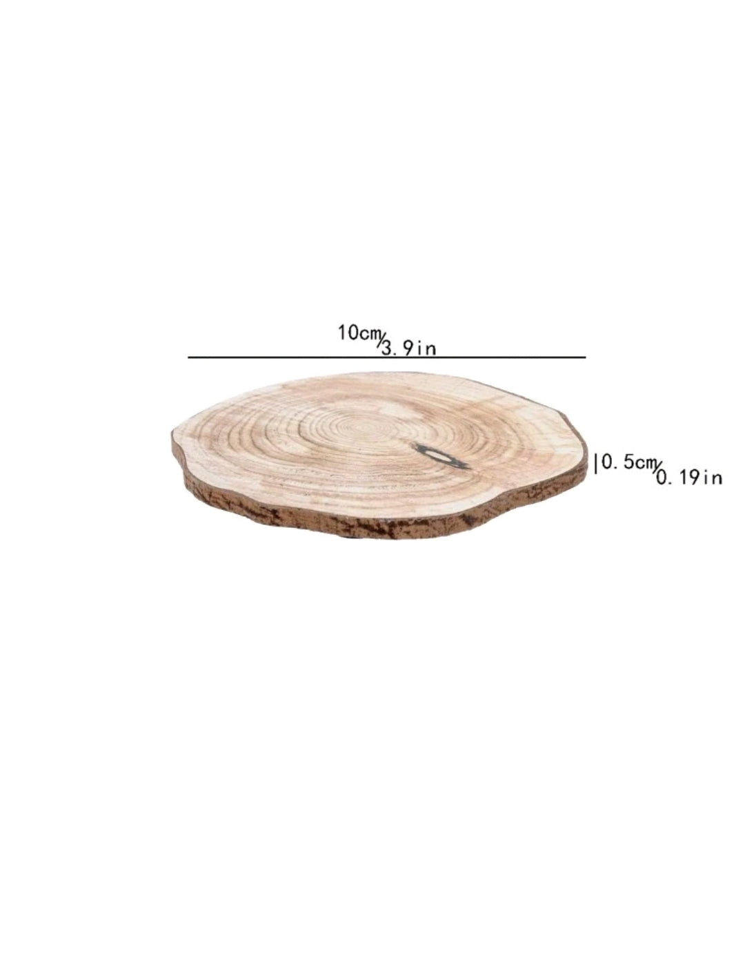 Wooden Style Cup Coasters 6pk