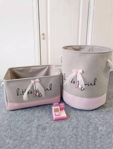 Pink Ballerina Laundry Storage Basket