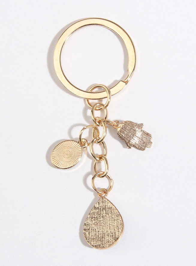 Evil Eye & Hamsa Hand Crystal Keyring