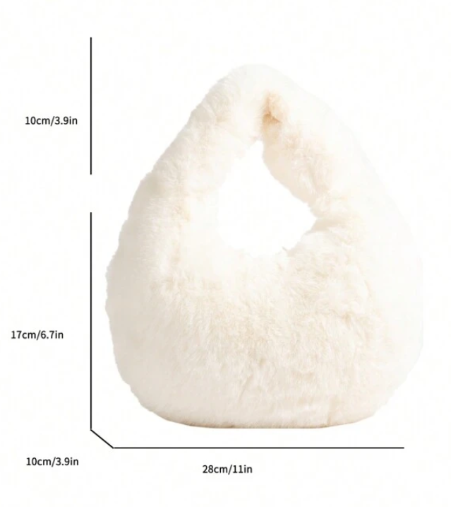 Cream Soft Fur Bag