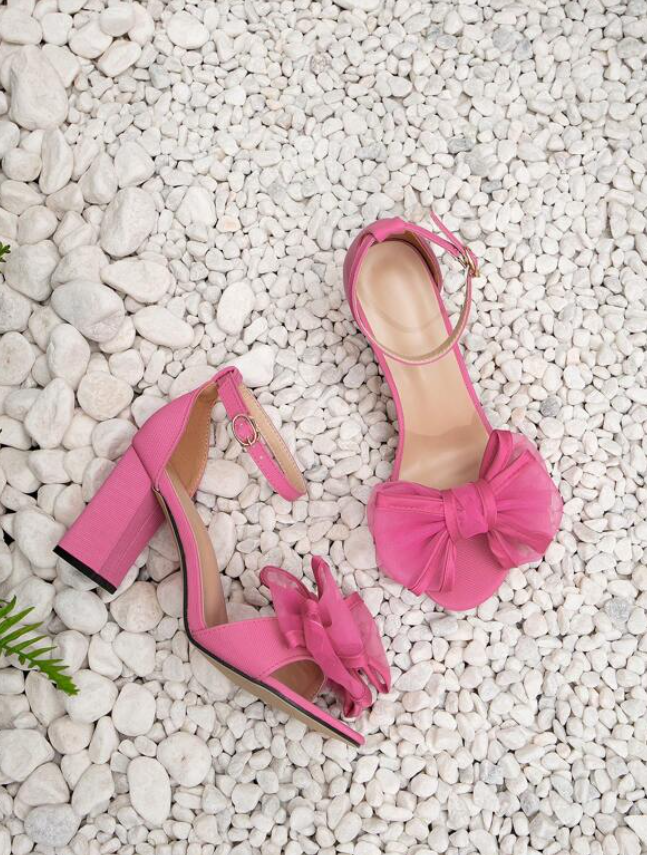 Pink 'Beau' Chunky Heels