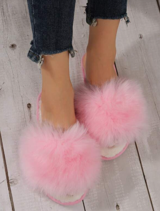 Pink Extra Fluffy Slippers