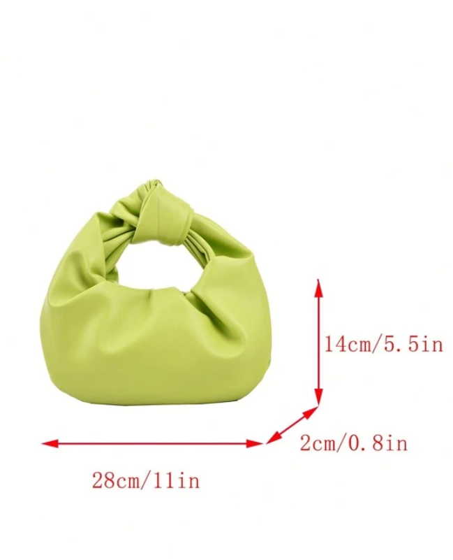 Green Knotted Hobo Handbag