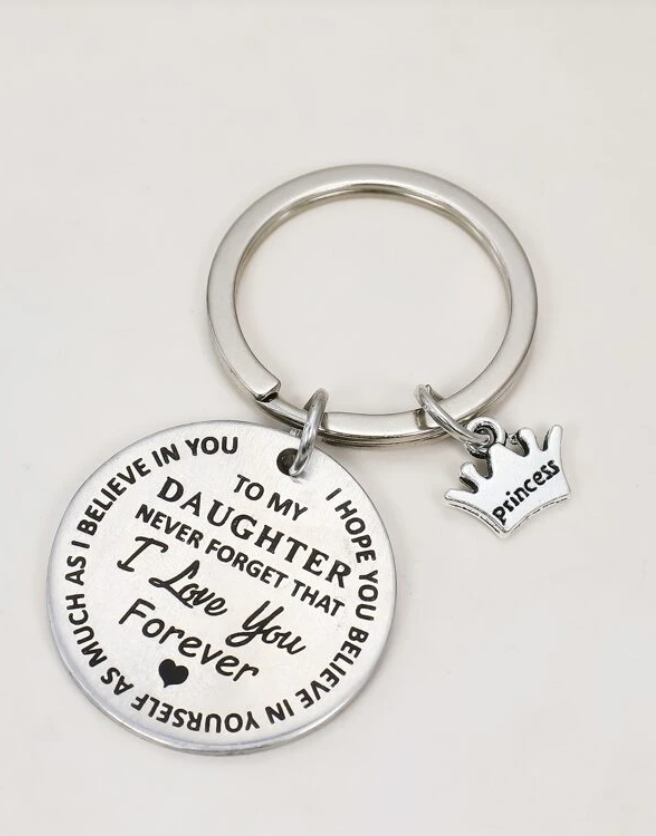 Silver Daughter Never Forget Keyring