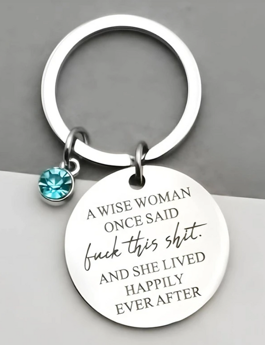 Silver A Wise Women Friend Gift Keyring