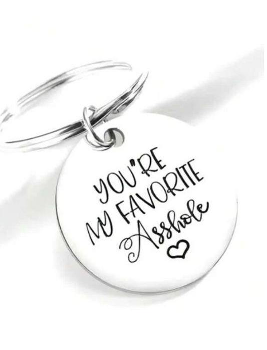 Silver Your My Favorite Gift Keyring