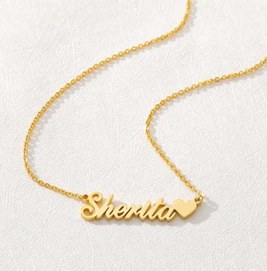 Personalised Name Necklace - Heart