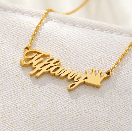 Personalised Name Necklace - Crown