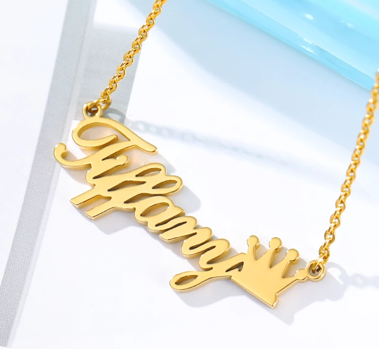 Personalised Name Necklace - Crown