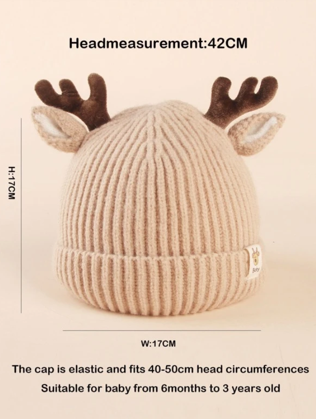 Children's Baby Reindeer Winter Hat