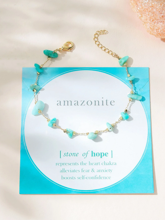 Amazonite Crystal Stone Bracelet