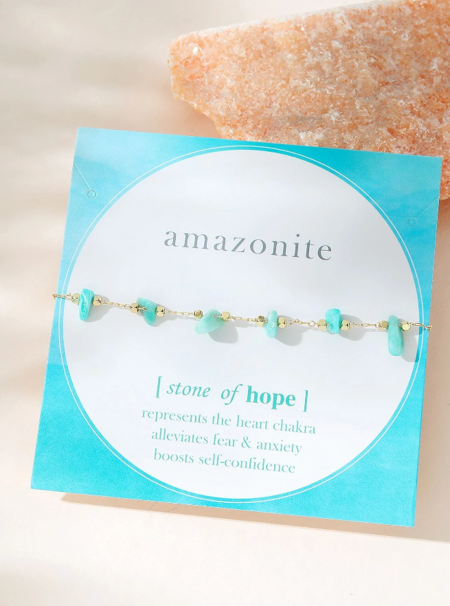 Amazonite Crystal Stone Bracelet