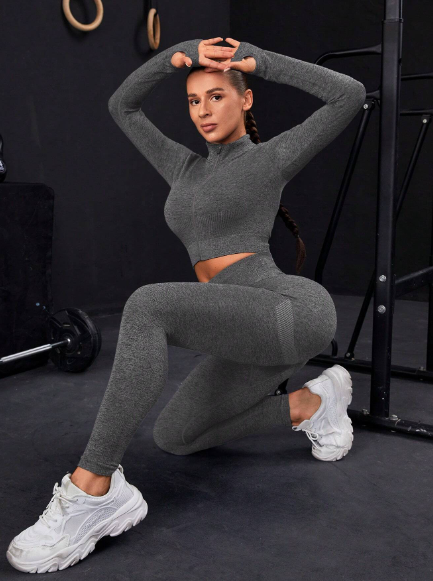 Gym Bunny Grey Eva 2 Piece Gym Set