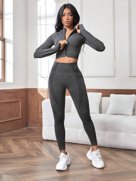 Gym Bunny Grey Elma 2 Piece Gym Set