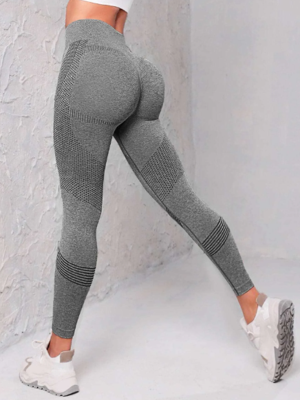 Gym Bunny Tummy Control Yoga Gym Leggings - Grey