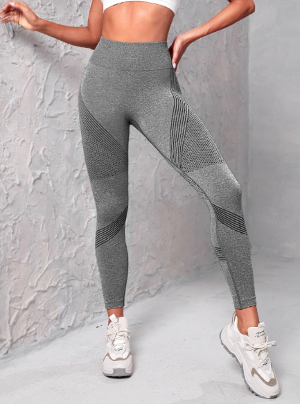 Gym Bunny Tummy Control Yoga Gym Leggings - Grey