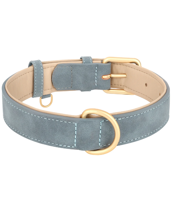 Blue Suede Dog Collar