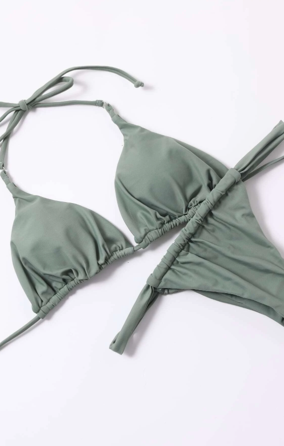 Khaki 2 Piece Bikini Set