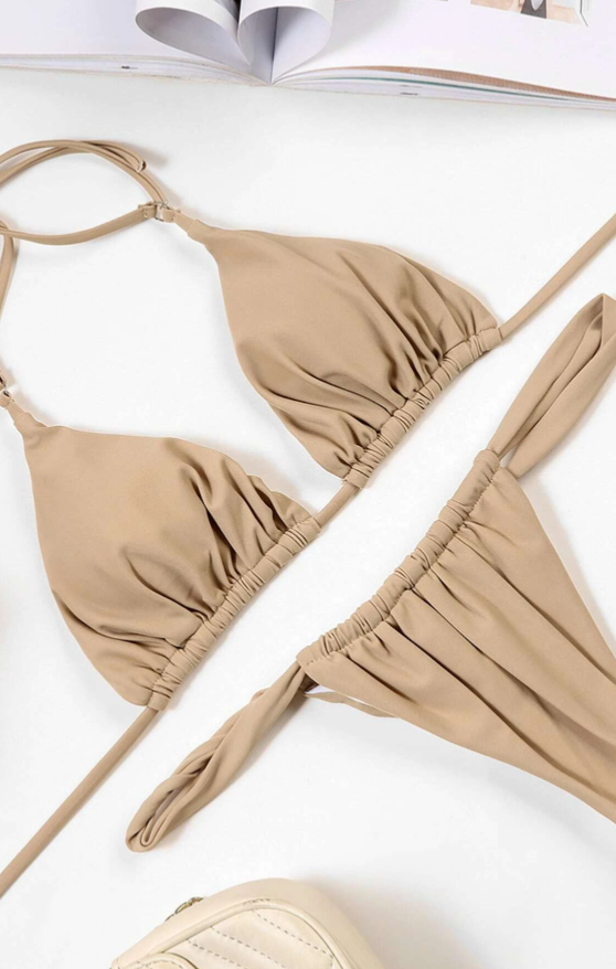 Beige 2 Piece Bikini Set