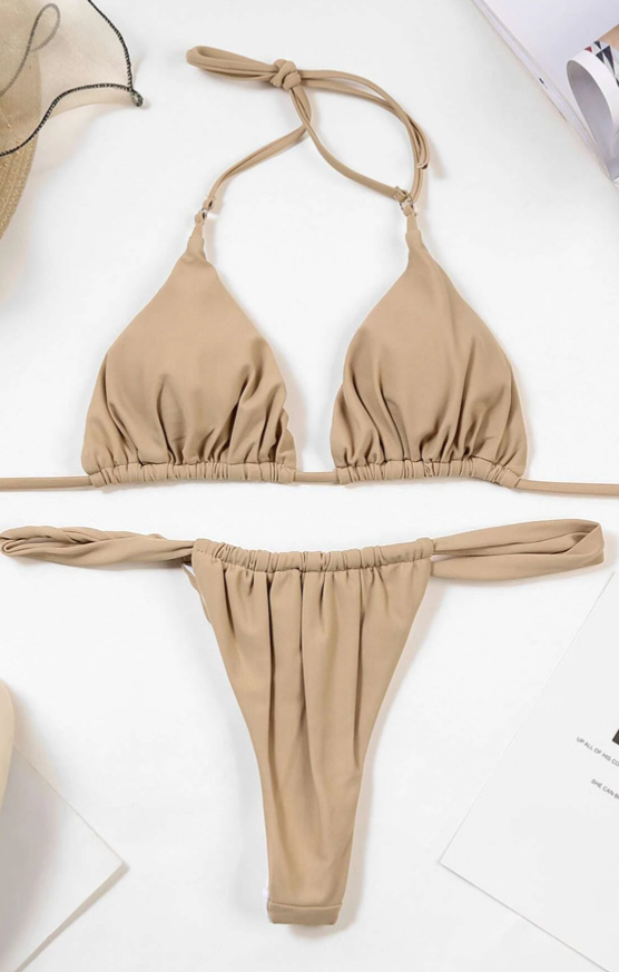 Beige 2 Piece Bikini Set