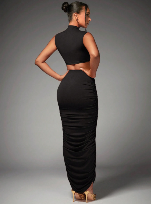 Black Sweet Nothings 2 Piece Maxi Skirt Co-Ord