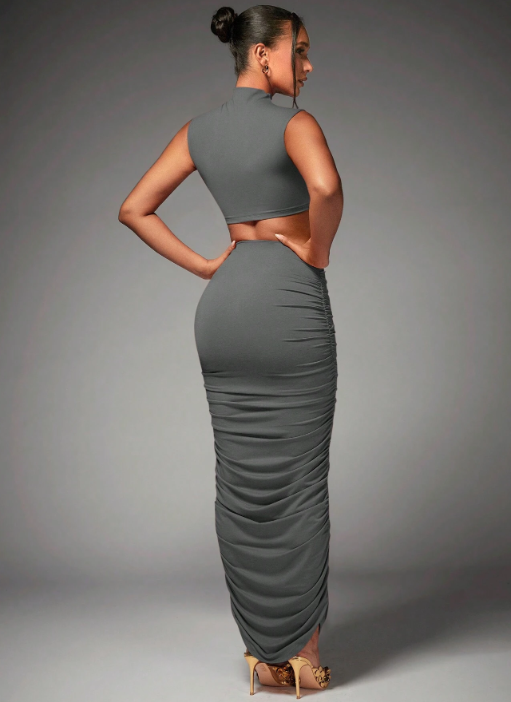 Grey Sweet Nothings 2 Piece Maxi Skirt Co-Ord