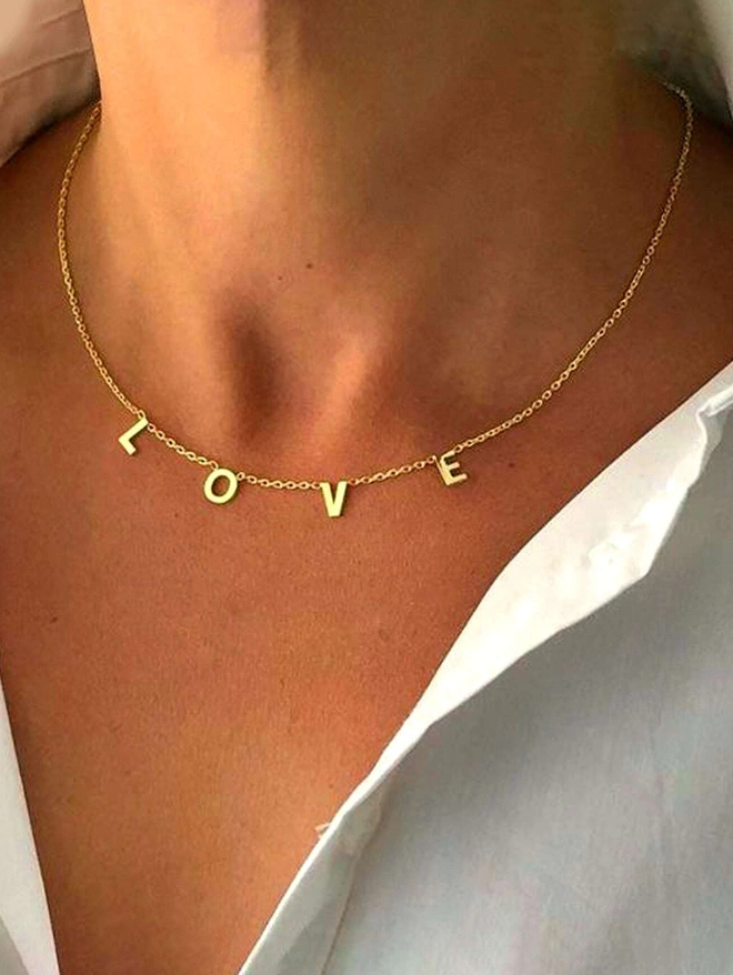 Gold Love Choker Necklace