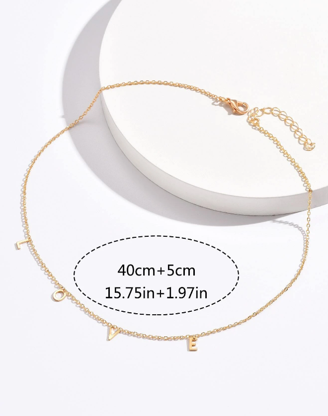 Gold Love Choker Necklace