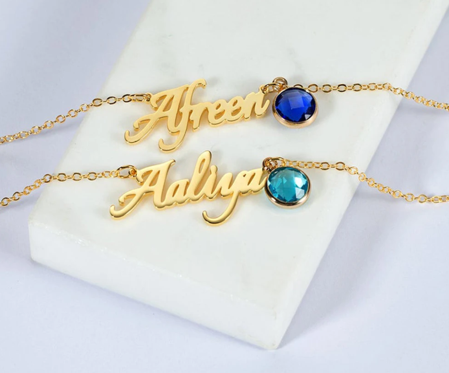 Custom Personalised Birthstone Necklace