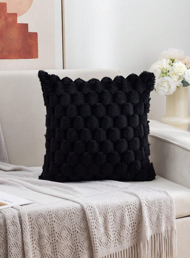 Black Bubble Pillow Cushion Cover