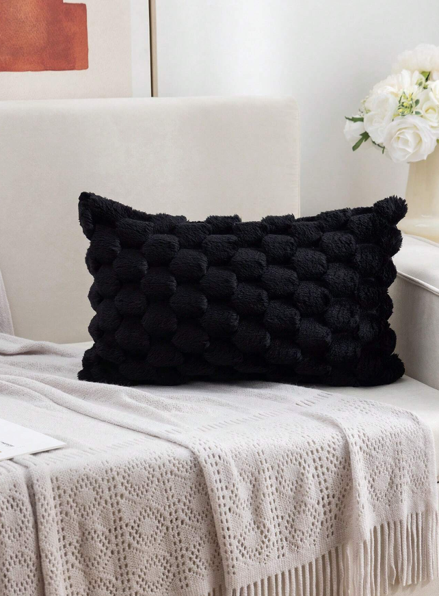 Black Bubble Pillow Cushion Cover