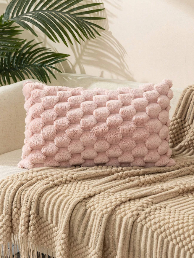 Pink Bubble Pillow Cushion Cover