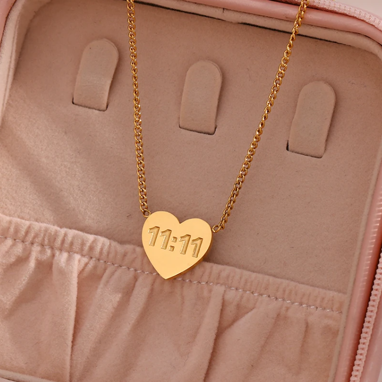 11:11 Heart Necklace