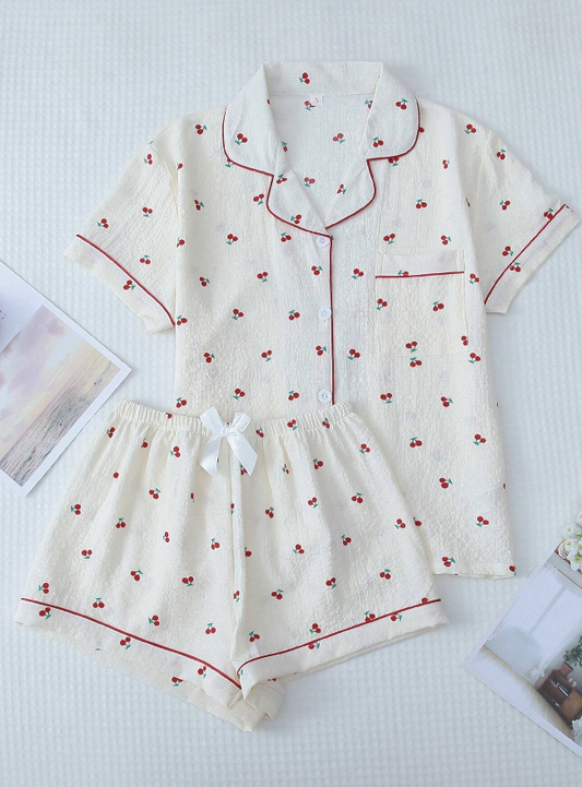 Cherry Short Pyjama Set