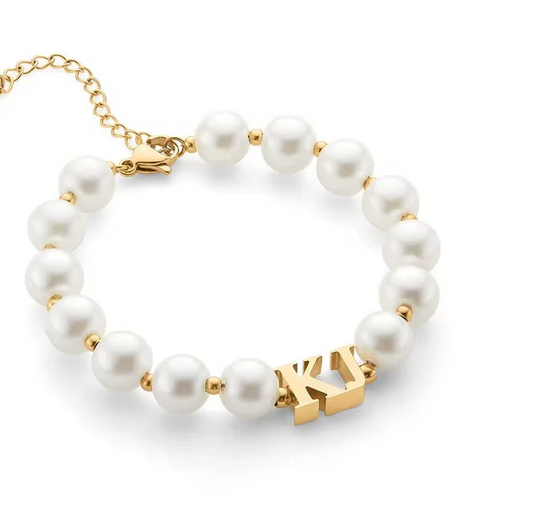 Felicity Personalised  Initial Pearl Bracelet