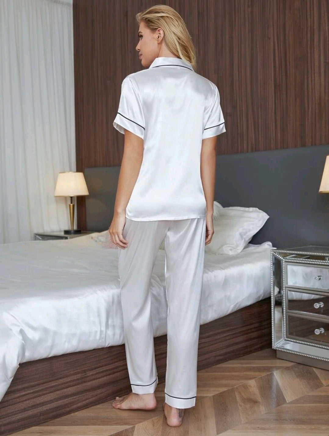 White Bride Satin Pyjamas