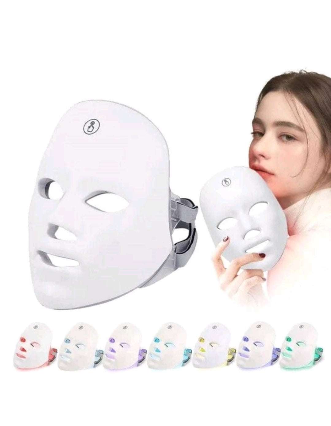 7 Colors LED Light Photon Facial Mask Therapy Skin Acne Wrinkle Beauty Machine