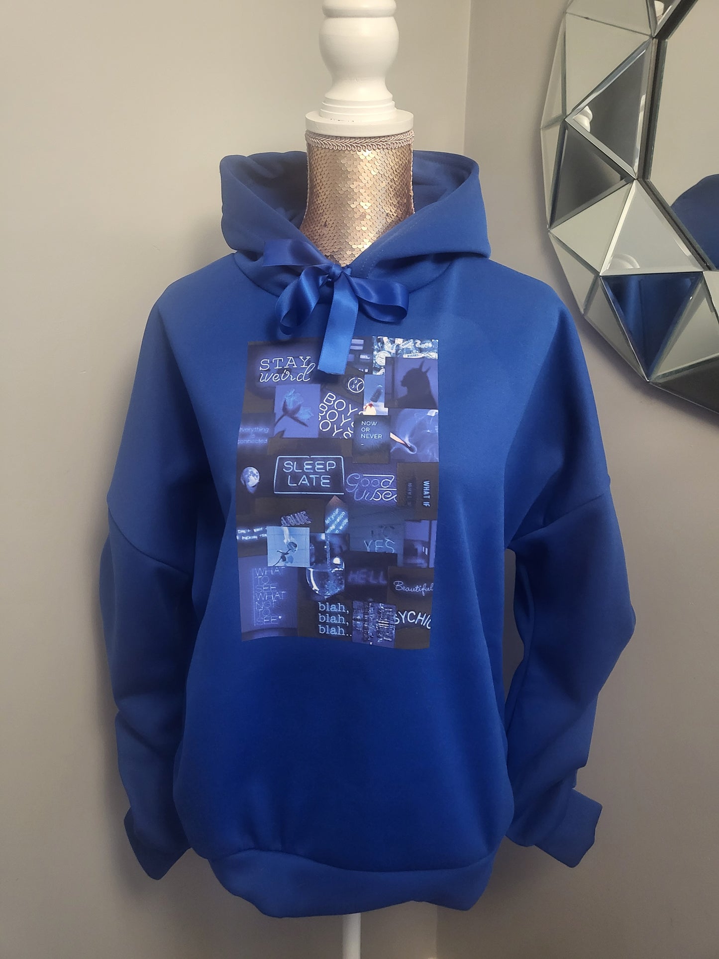 Blue Stay Weird Hoodie