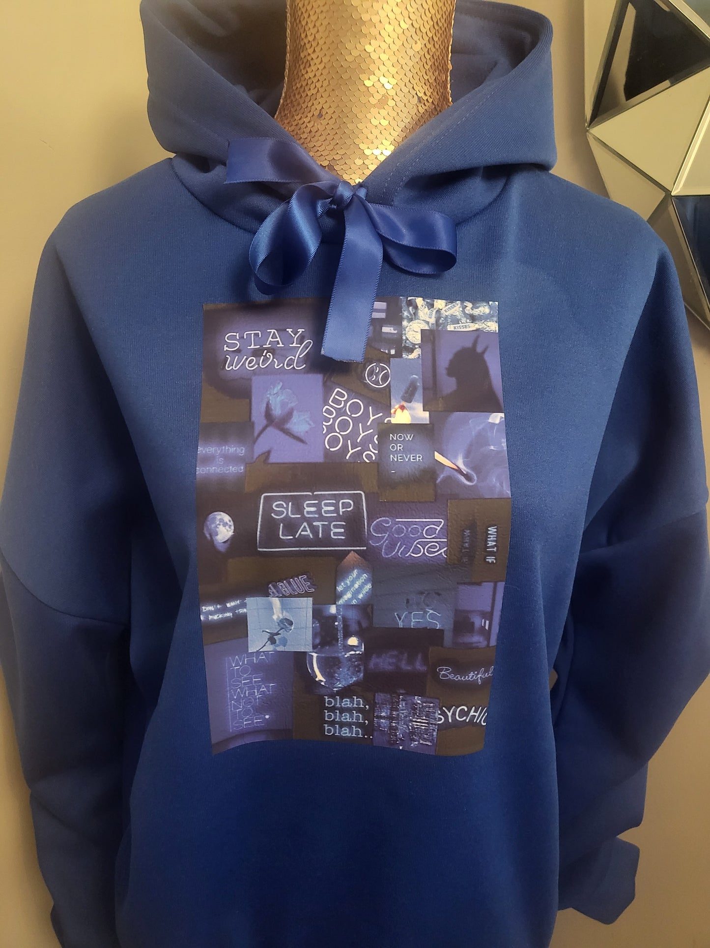 Blue Stay Weird Hoodie