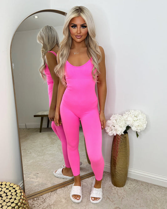 Hot Pink Long Unitard