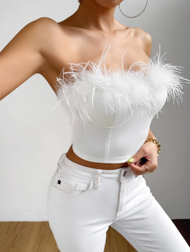 White Feather Corset