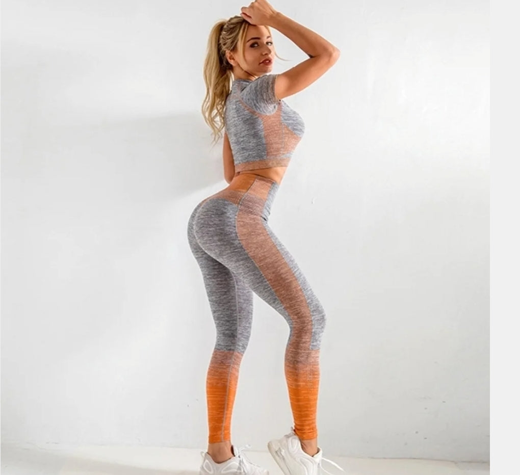 Gym Bunny Orange & Grey Gym Set