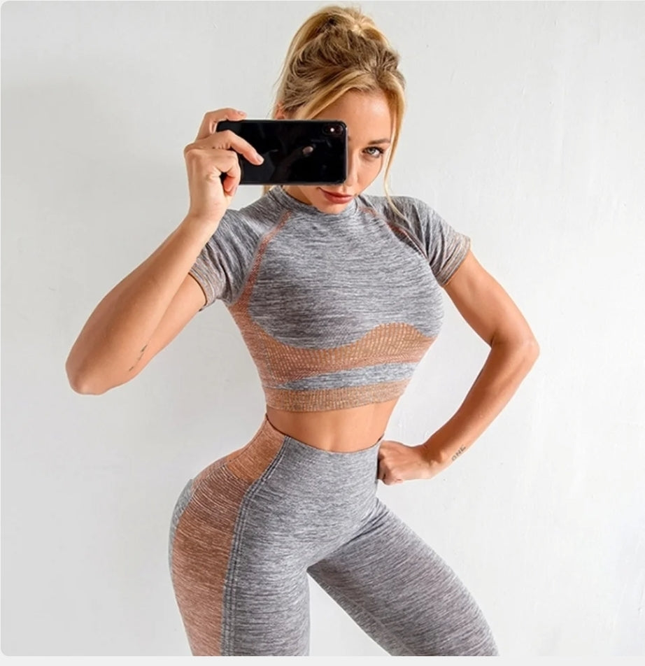 Gym Bunny Orange & Grey Gym Set